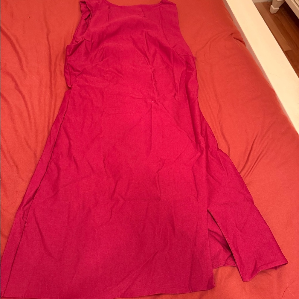 Vibrant red Sleeveless Dress